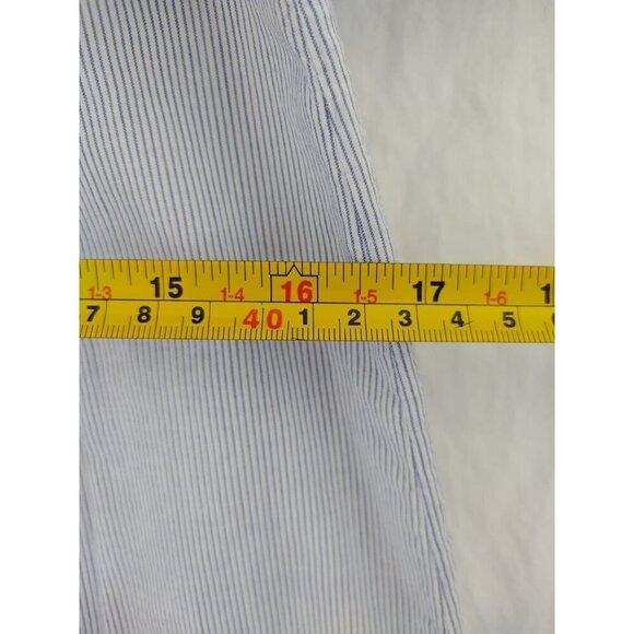 LOFT Petite, vintage dress with white and blue stripes, cotton, for women, XXSP - Picture 9 of 9